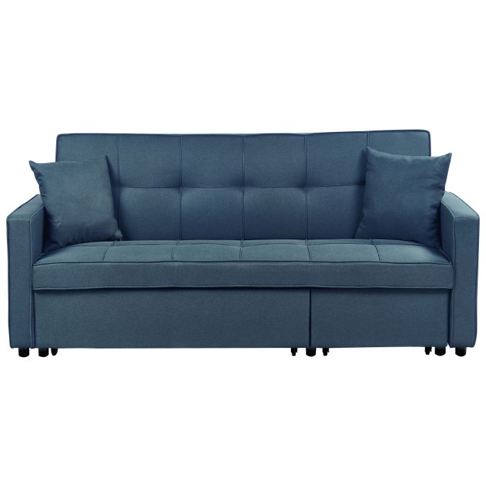 3 Seater Sofabed - GLAMOR Fabric Blue