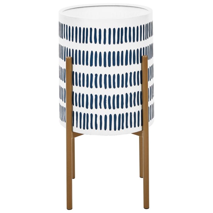 Elevated Plant Pot NEMOROSA Metal 31 cm White