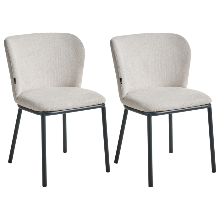 ARTESIEN Fabric Dining Chair Set of 2 - Light Beige