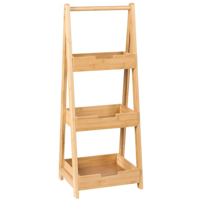 LYNGBY Bamboo Bathroom Shelving Unit Light Wood
