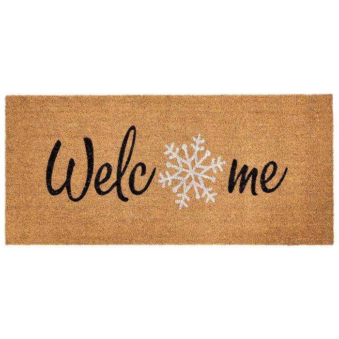 PARKMERE Christmas Motif Coir Doormat - Natural