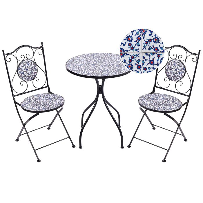 Bistro Set CAMPRENA Metal Black