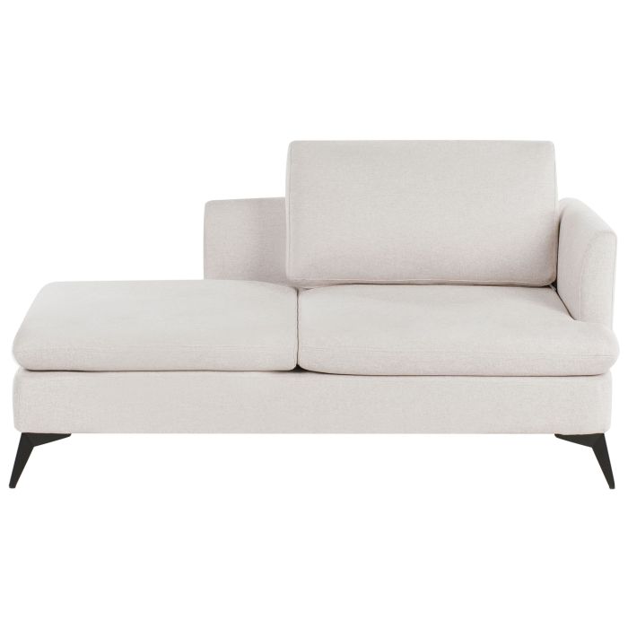 SIZVOE Right Hand Fabric Chaise Lounge Light Beige
