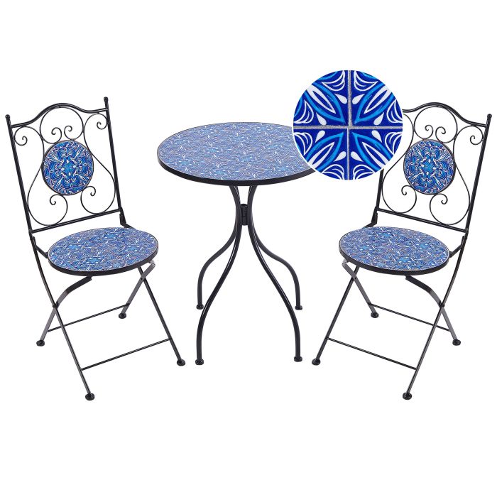 Bistro Set CIGLIANO Metal Black