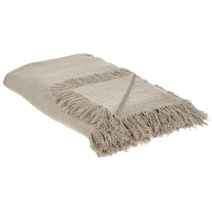 Bedspread YERBENT Cotton 200 x 220 cm Taupe