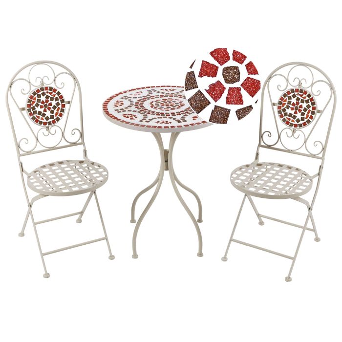 Bistro Set SPELLO Metal White
