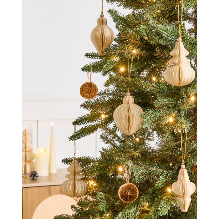 CEHIVO Christmas Decor Hanging Baubles Set of 20 - Beige