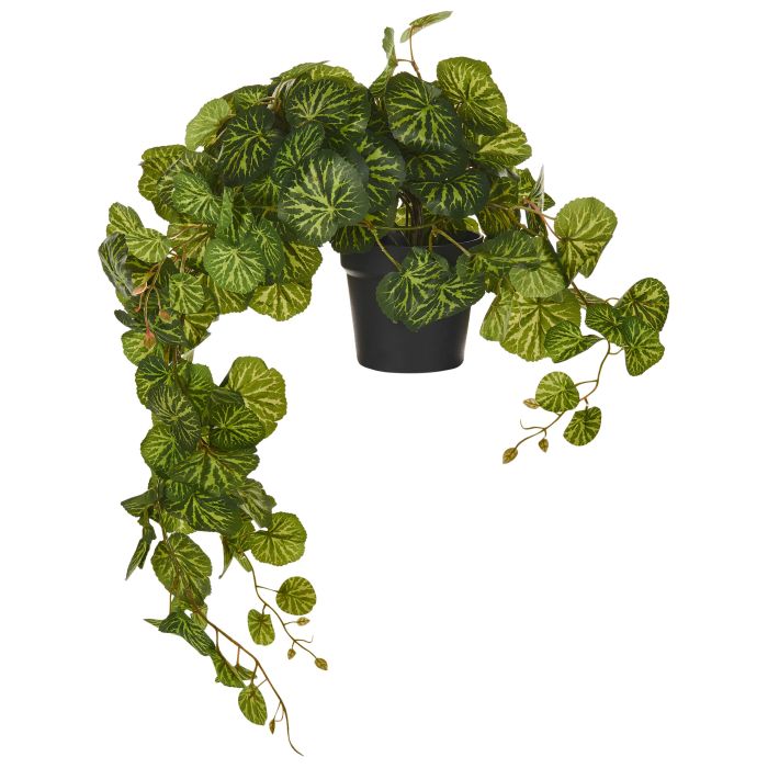 Artificial Hanging Potted Plant 37 cm STRAWBERRY BEGONIA
