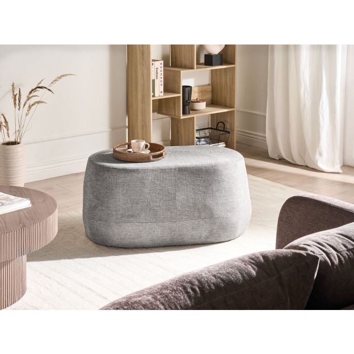 BOFARO Fabric Ottoman Bench - Light Grey