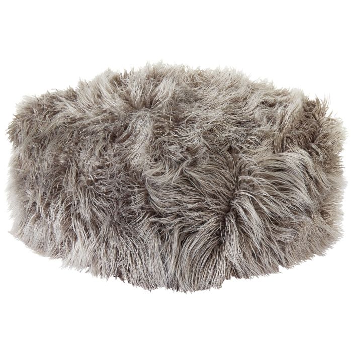 Faux Fur Pouffe Grey MUKKI