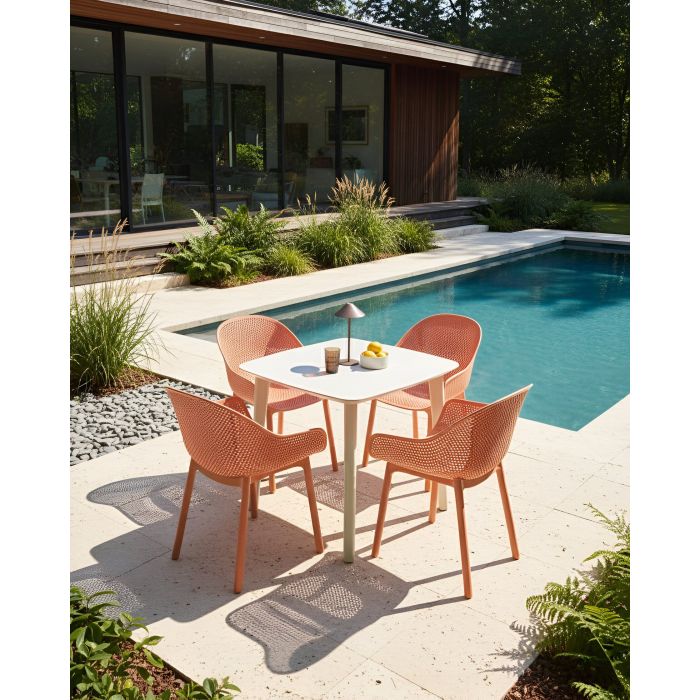 DAFARO Fabric Dining Chairs Set of 2 - Beige