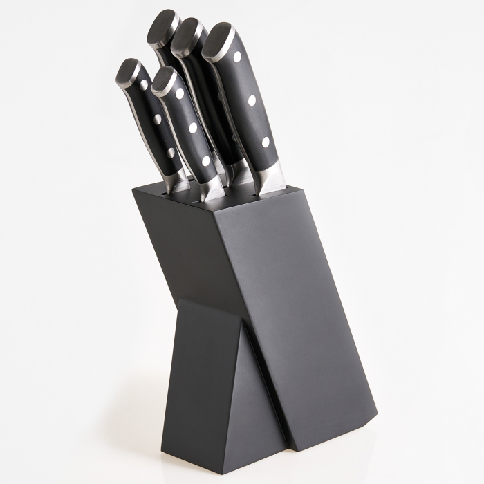 TAVENDALE Knives in Block Set of 5 - Black