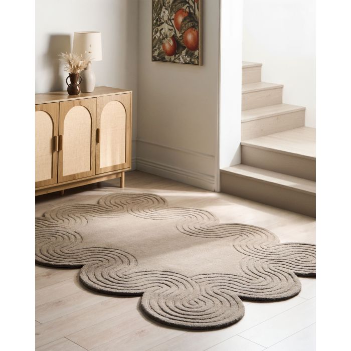 JAMAXO Wool Rug- Taupe