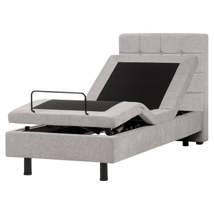DEKU Adjustable Bed Fabric 80 x 200 cm (EU Small Single) Light Grey