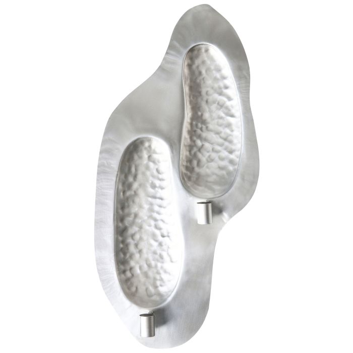 PHNICEE Wall Candle Holder Metal 60 cm Silver