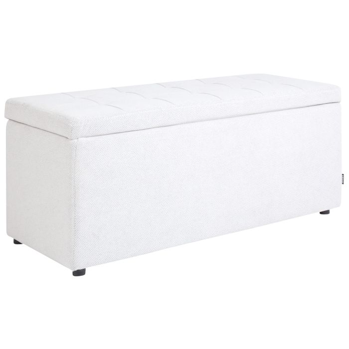 Storage Ottoman OREM Fabric Off-White