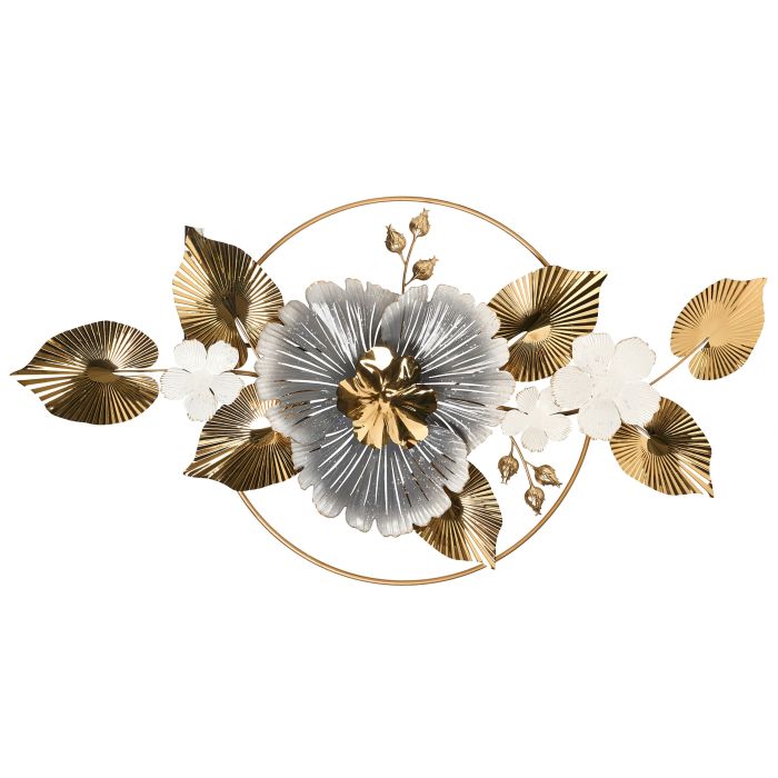 AMBLEWICK Wall Decor Flower Metal - Gold