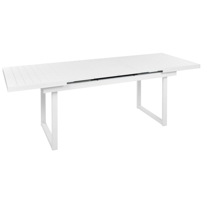 Extending Garden Table 180/240 x 90 cm White VALCANETTO