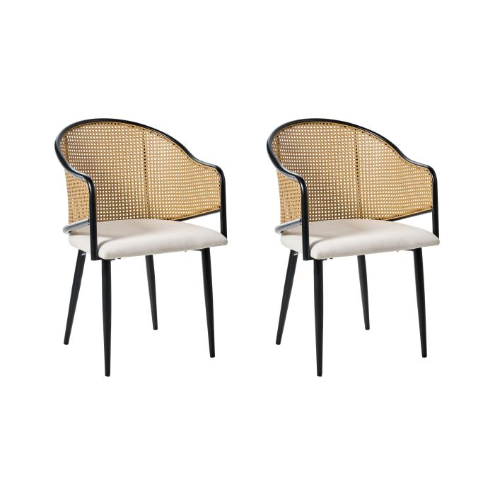 FIRCOMBE Dining Chairs - Set of 2 - Black
