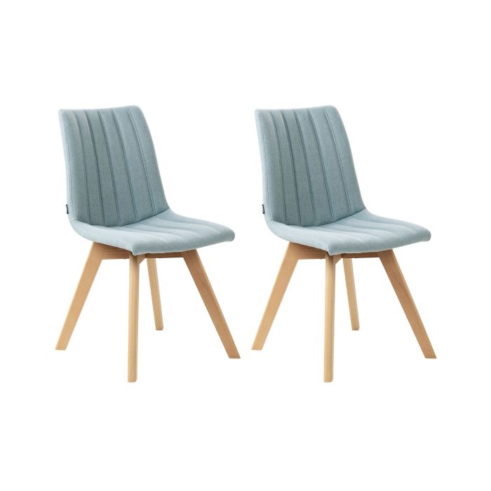 Set of 2 Dining Chairs CALGARY Light Blue