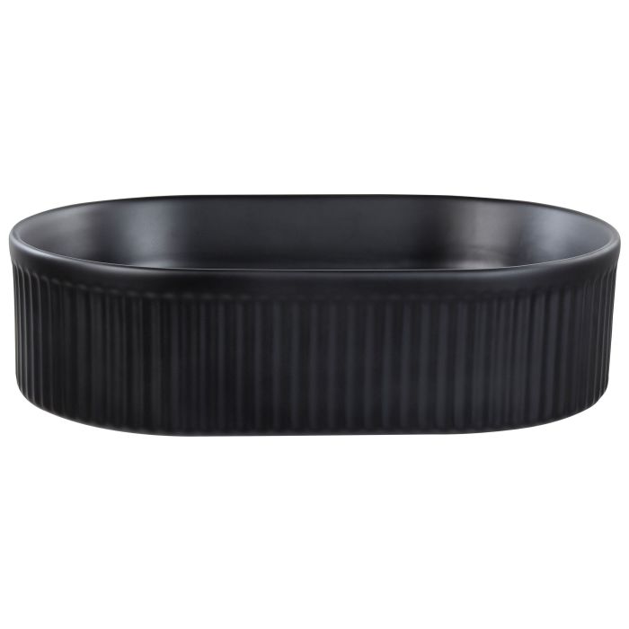 Ceramic Countertop Basin 490 x 310 mm Black GELDO