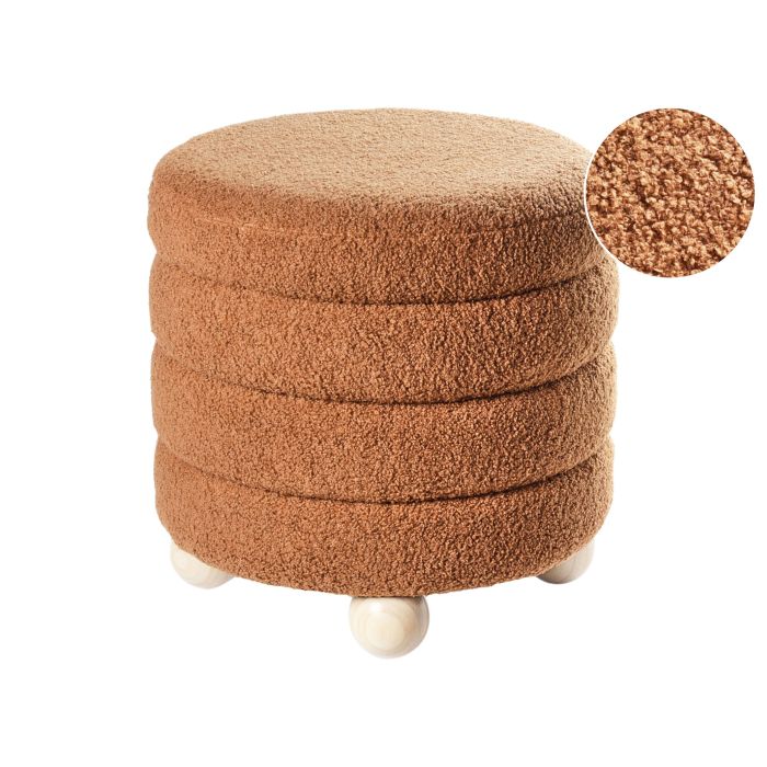 Boucle Pouffe Golden Brown CHILLY
