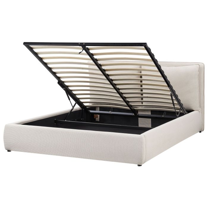 NAJOBNA Ottoman Bed Fabric 160 x 200 cm (EU King Size) Beige