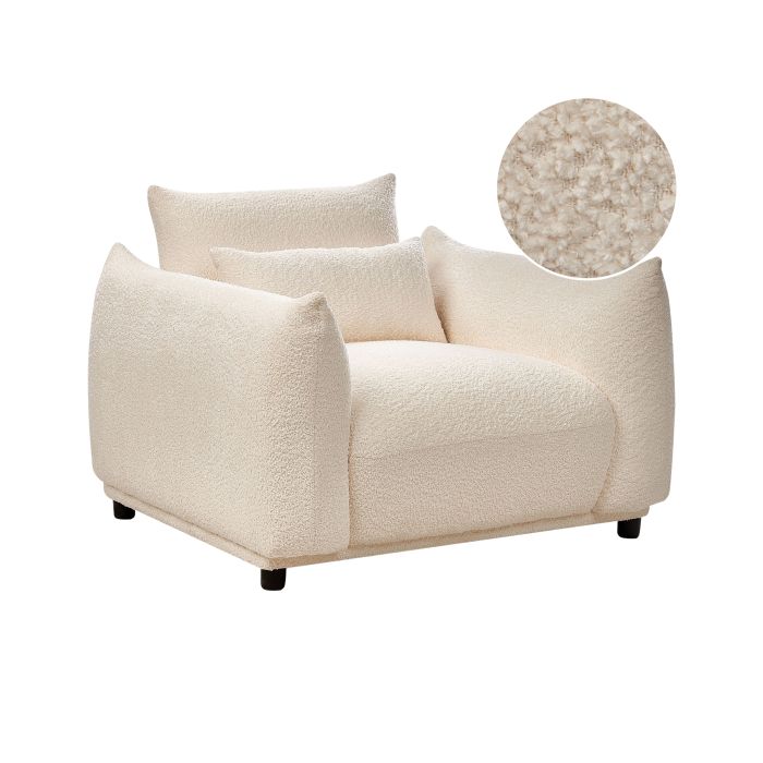 Armchair JAMSA Boucle Off-White