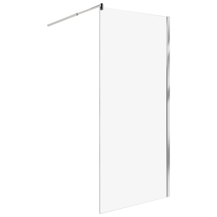Shower Screen AHAUS 90 x 190 cm Silver