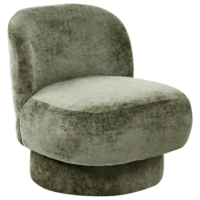 AYLORIN Chenille Swivel Chair - Green