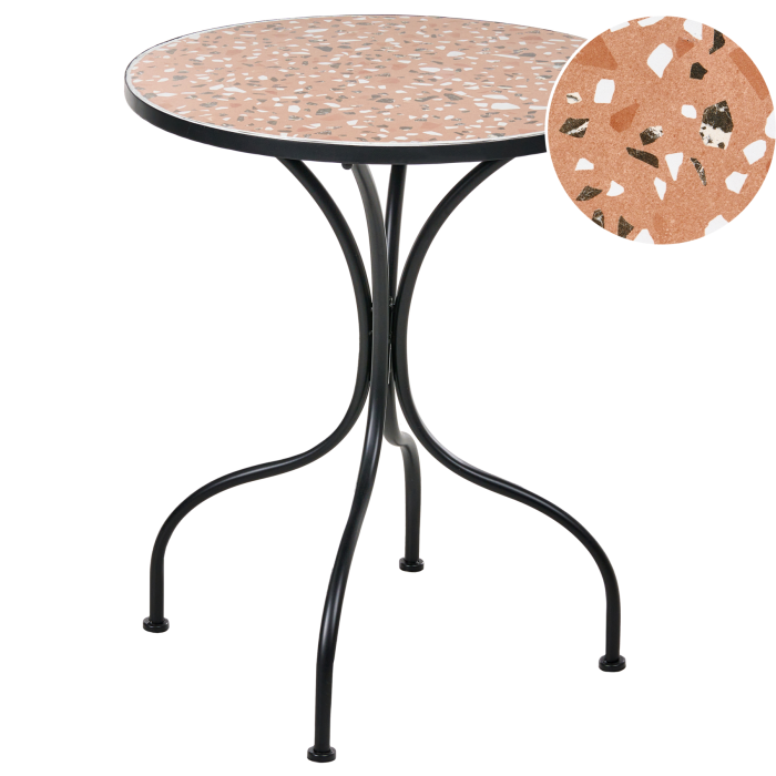 ADRANELLO Metal Garden Table - Black
