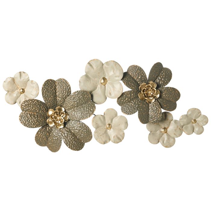 MARSTONLEIGH Metal Wall Decor Flower - Beige