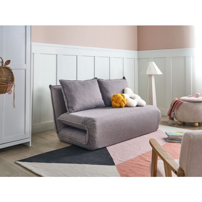 BARUFO Faux Linen 2 Seater Sofabed - Dark Grey
