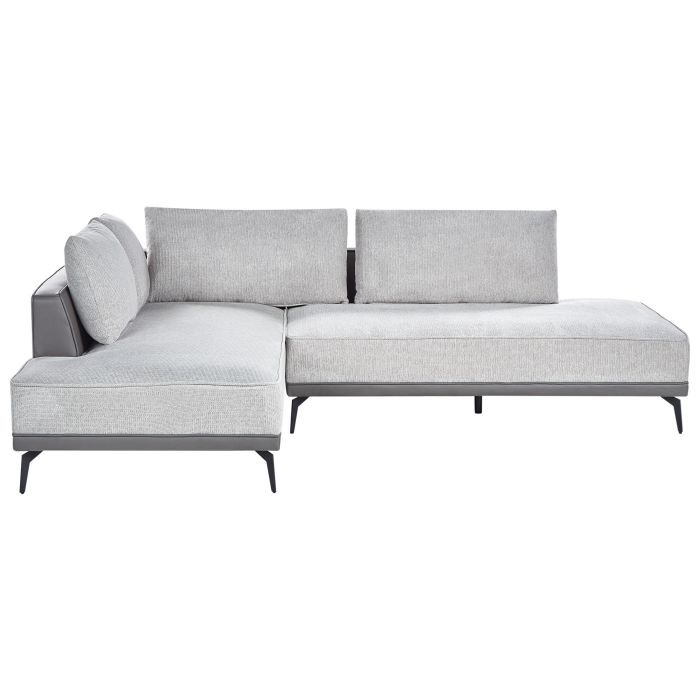 Right Hand Modular Fabric Corner Sofa Grey MYKEN