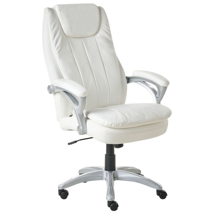 OAKBOURNE Faux Leather Executive Office Chair - White