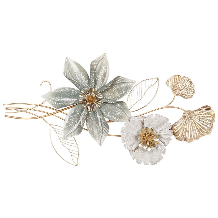 Wall Decor Flower EUROPIUM Metal Gold 46 cm