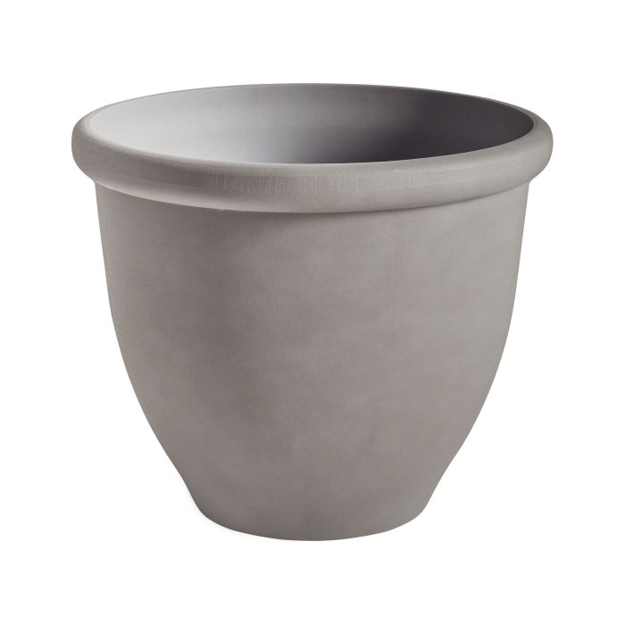 Plant Pot TESALIA Synthetic Material 49 cm Grey