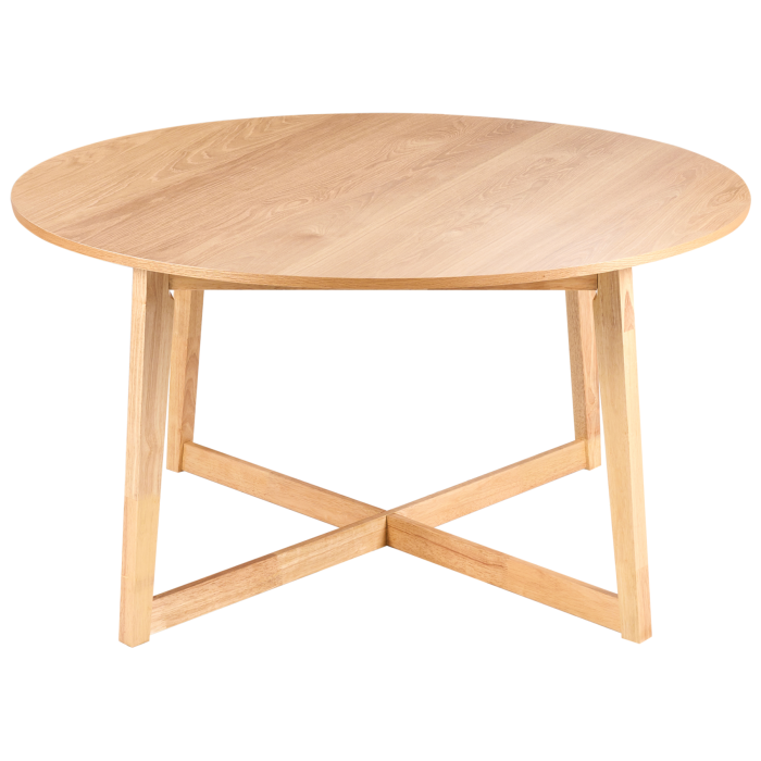 KELMORIN Wooden Round Dining Table - Light Oak