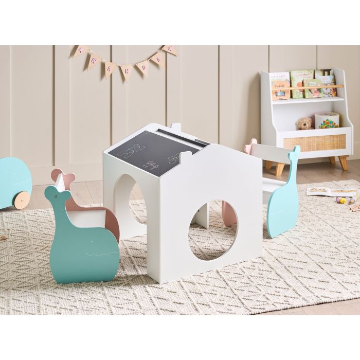 HAVERO Kids Baby and Toddler Furniture 2 Seater Tabke and Chairs - Multicolour