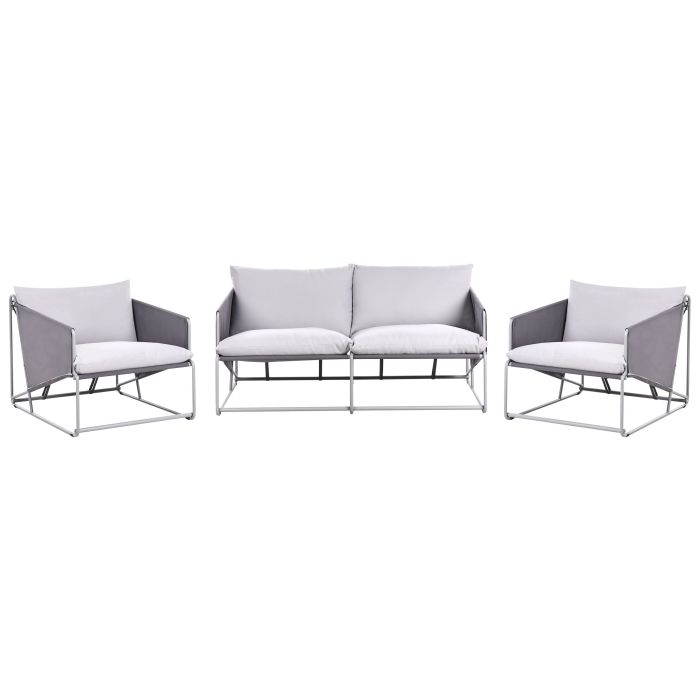 LIGHTHORNE Garden Sofa Set 4-Seater - Grey