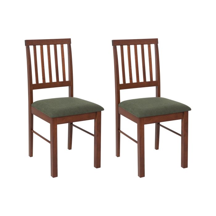 Set of 2 Dining Chairs ORONO Wood Dark Brown