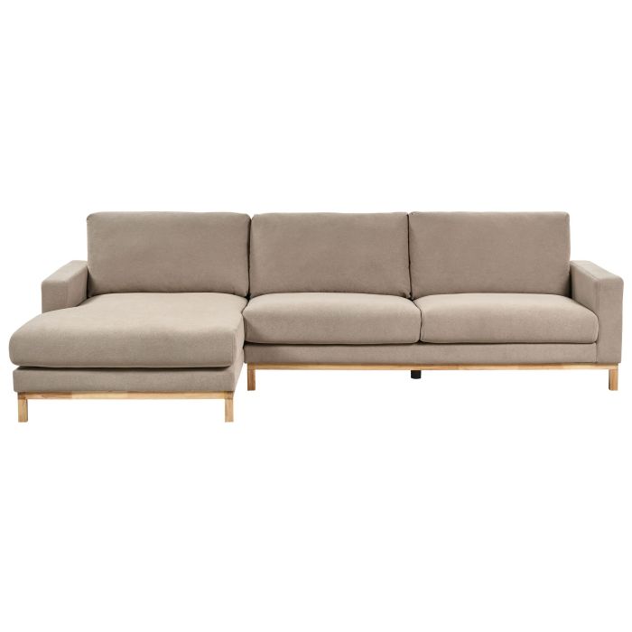 Right Hand Fabric Corner Sofa Taupe SIGGARD