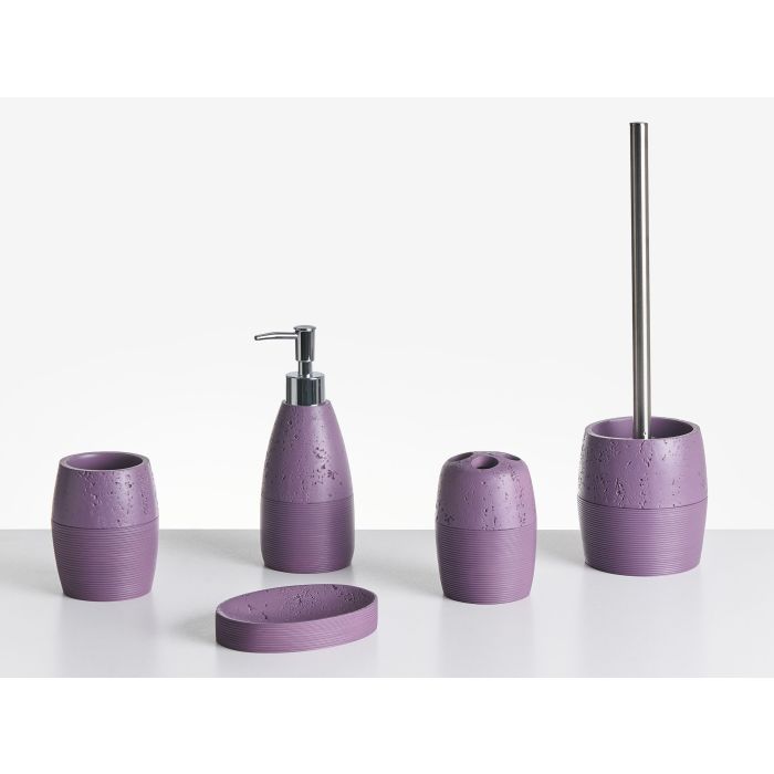 WOODLEIGHON 5-Piece Bathroom Accessories Set - Violet
