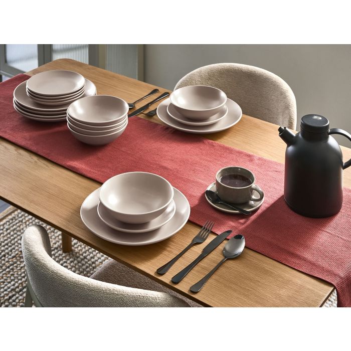 GAMAXO Dinnerware Set of 18 - Light Beige
