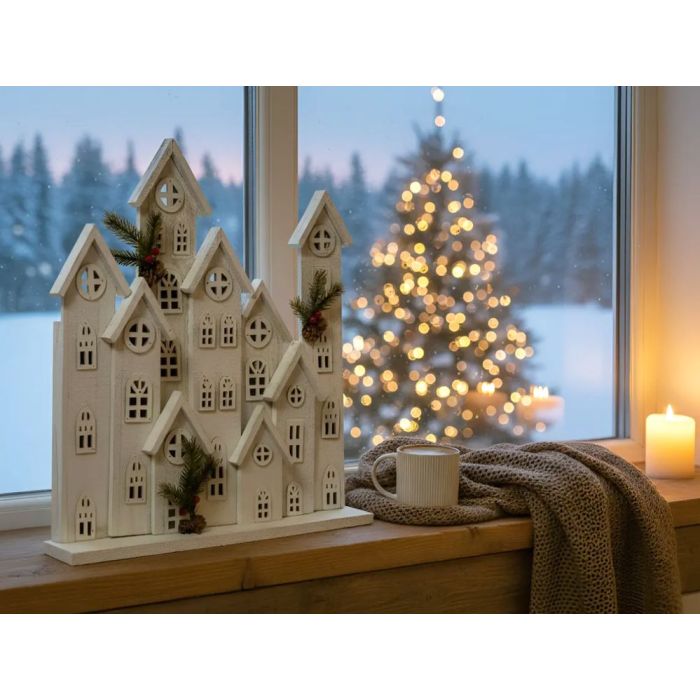 MAAVESON LED Christmas House Decoration - White