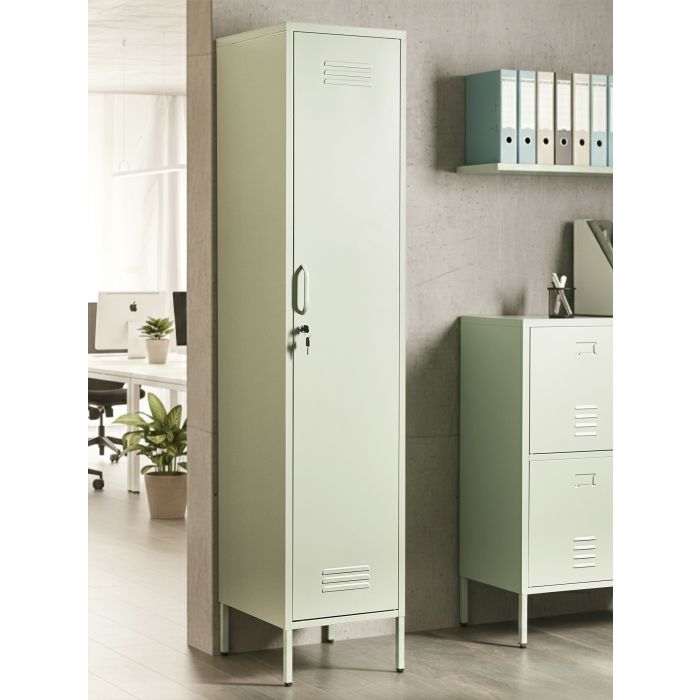 CLAYBOURNE Office Storage Unit with Locker - Mint Green