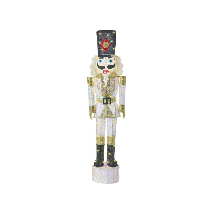 COBDENHAM Outdoor Christmas Decoration Nutcracker - White with Gold