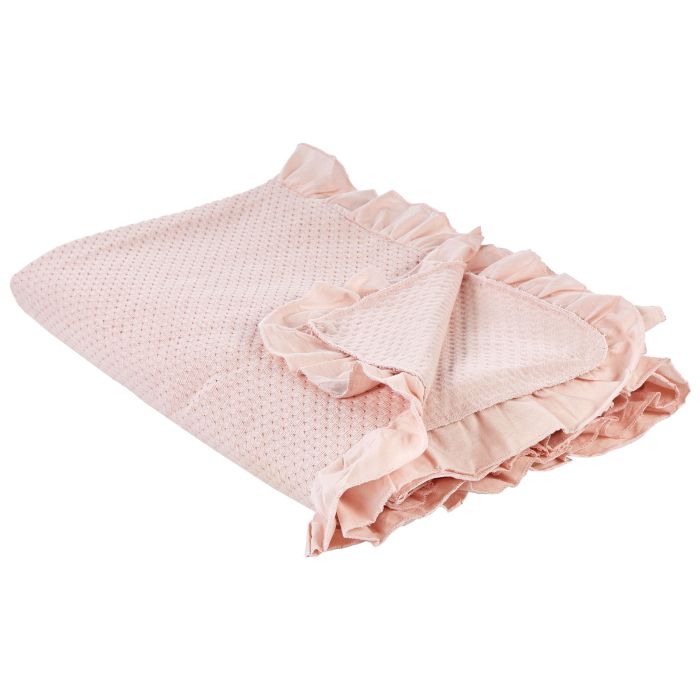 Bedspread HATTON Cotton 220 x 240 cm Pastel Pink