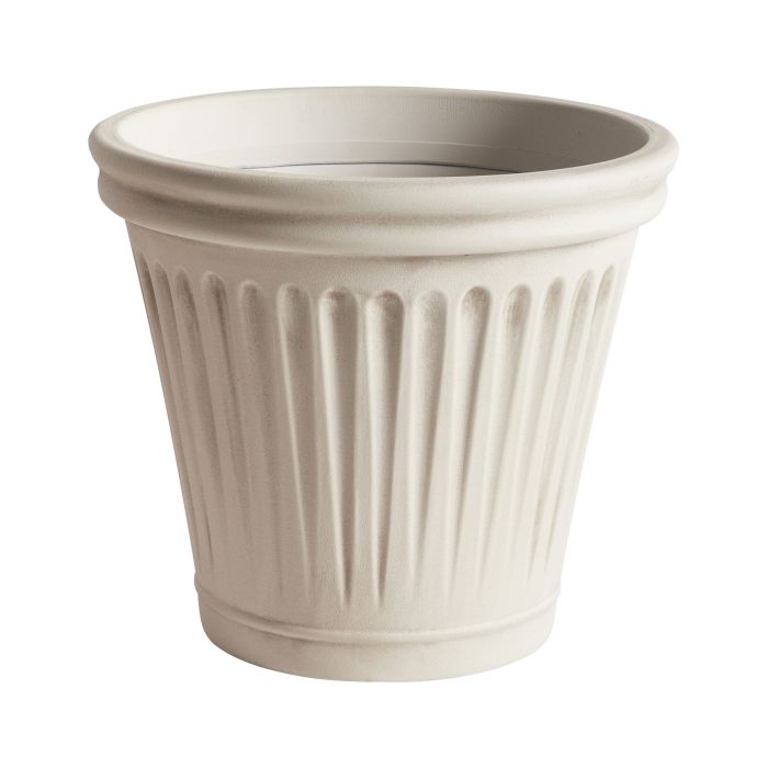 Plant Pot MAIZE Synthetic Material 43 cm Light Beige