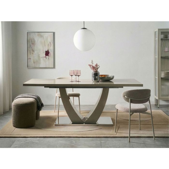FECOVI Extending Dining Table - Light Beige